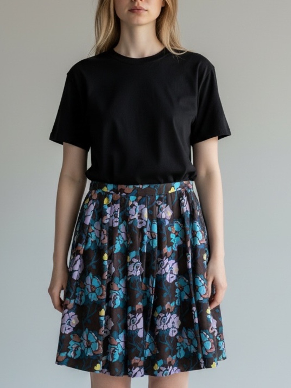 Saks Fifth Avenue Women's Floral A-Line Silk Skirt Size 10 Multicolor